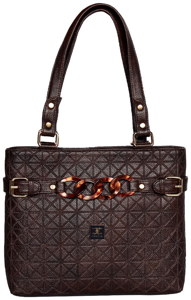 

Esbeda Brown PU Shoulder Bag