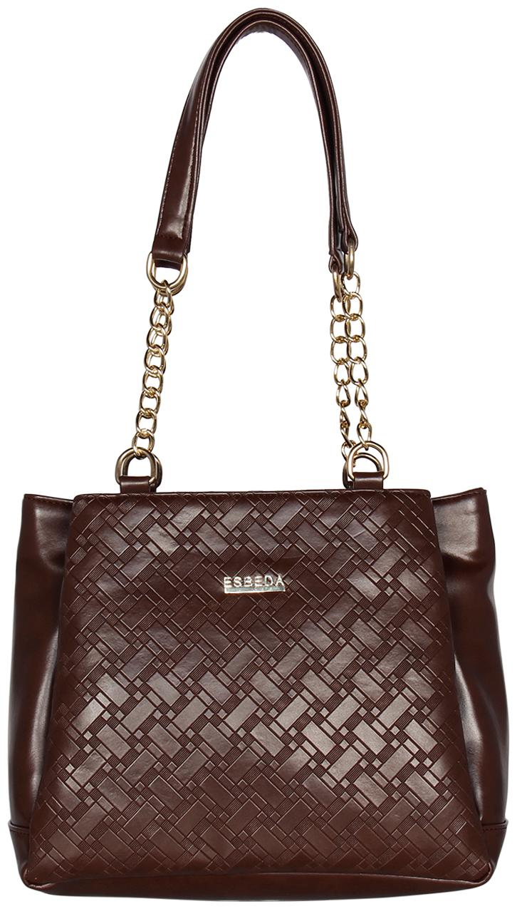

Esbeda Brown PU Shoulder Bag