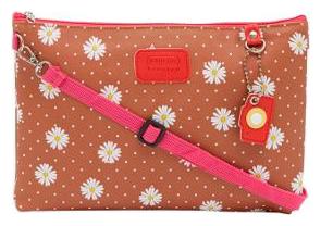

Esbeda Brown Nylon Solid Sling Bag