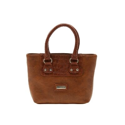 

Esbeda Brown Faux Leather Handheld Bag
