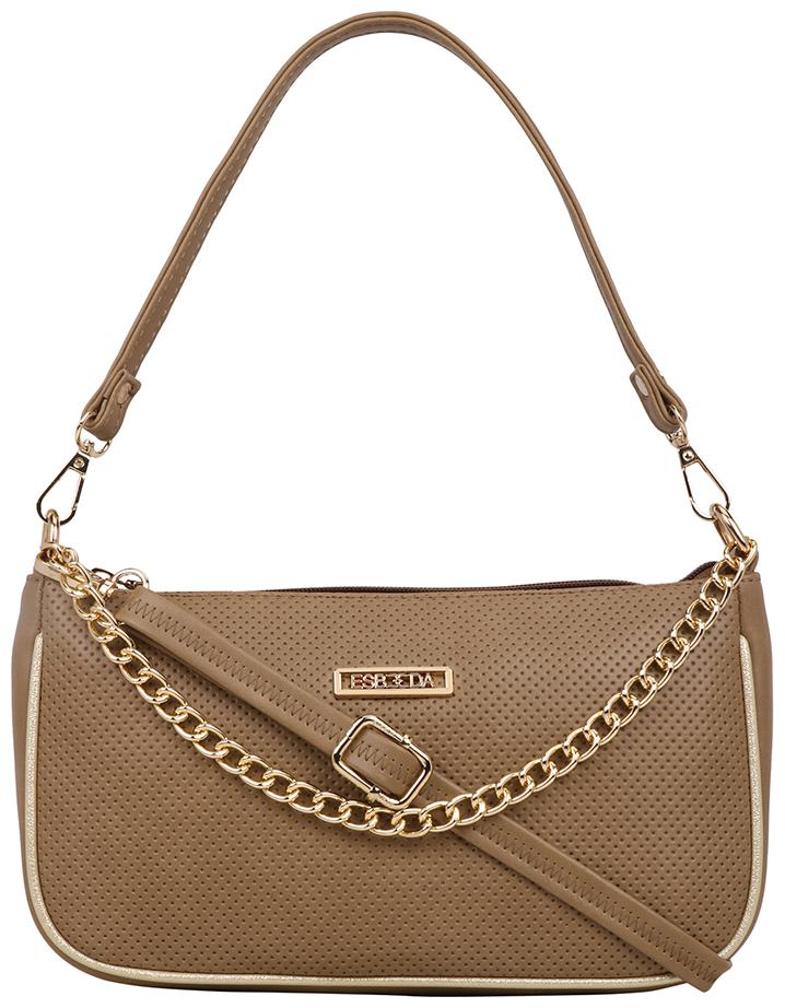 

Esbeda Brown PU Solid Sling Bag