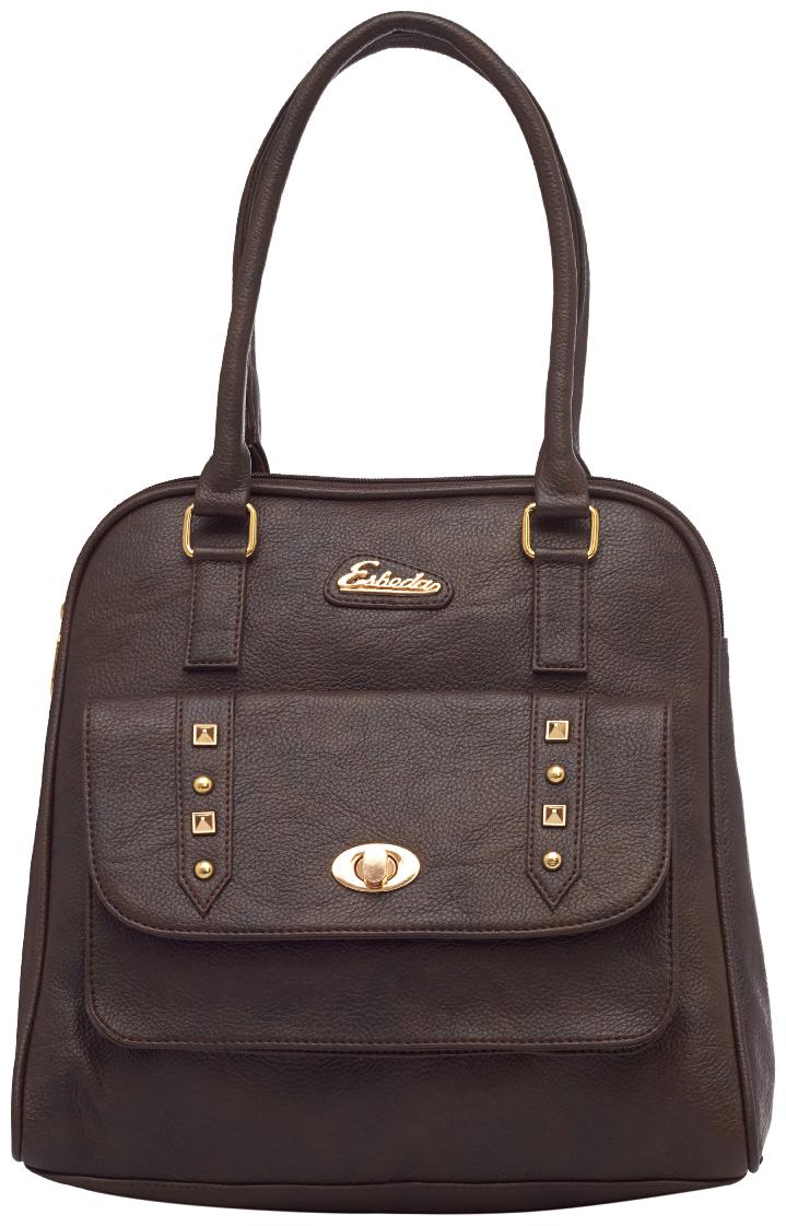 

Esbeda Brown PU Handheld Bag