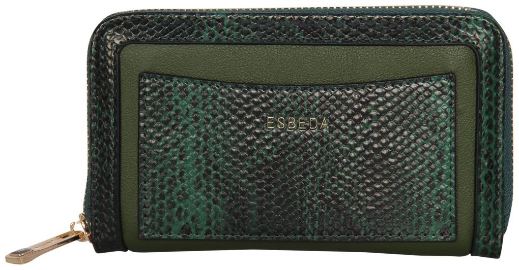 

Esbeda Green Color Printed Animal Textured Wallet For Women