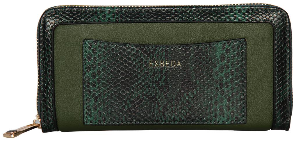 

Esbeda Green Color Printed Animal Textured Wallet For Women