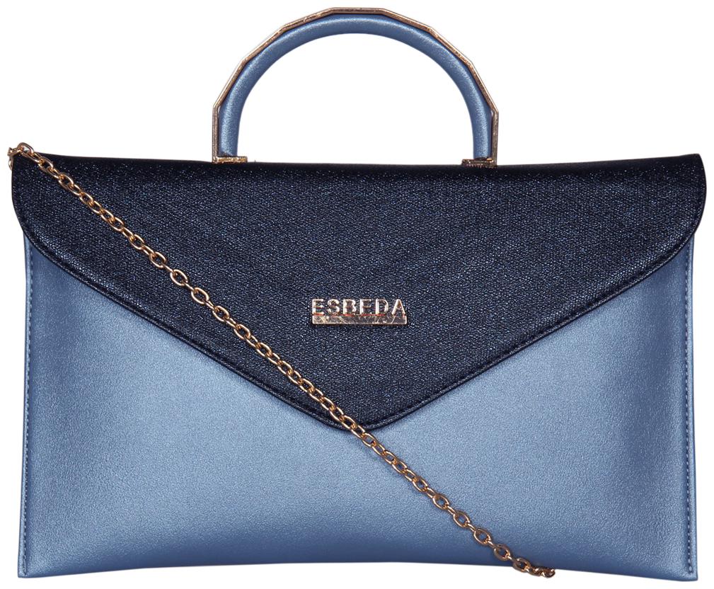 

Esbeda Blue PU Handheld Bag