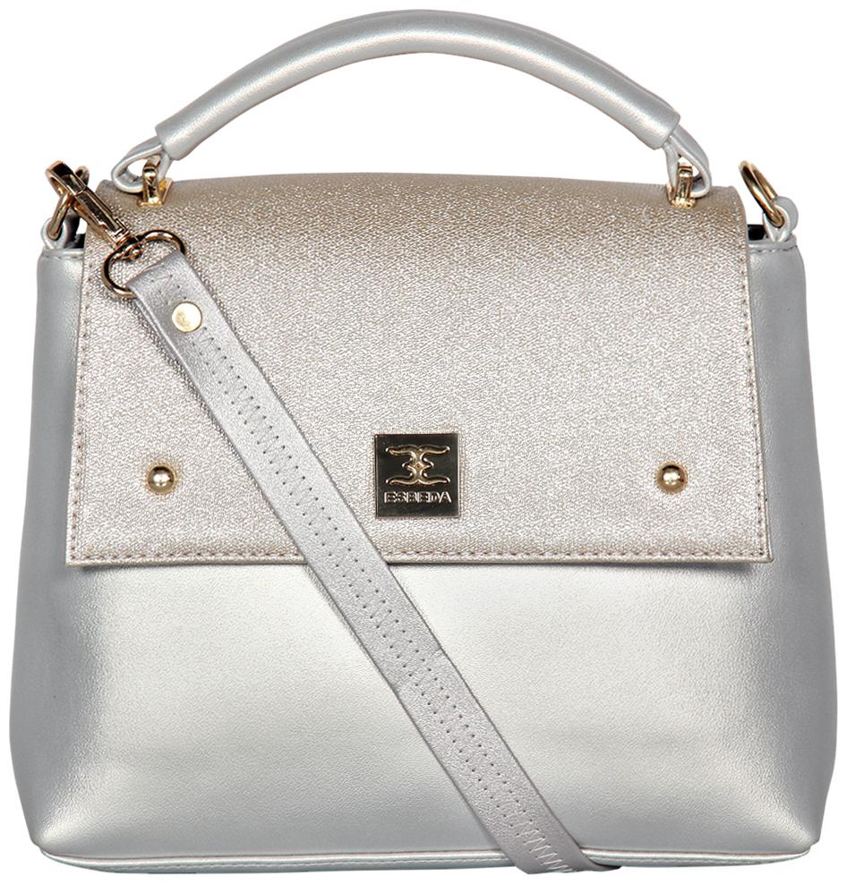 

Esbeda Silver PU Shoulder Bag