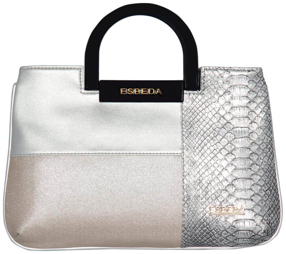 

Esbeda Silver PU Handheld Bag