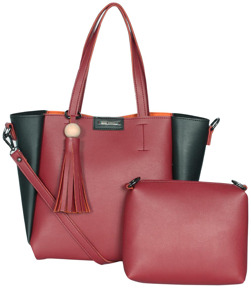 

Esbeda Maroon PU Shoulder Bag
