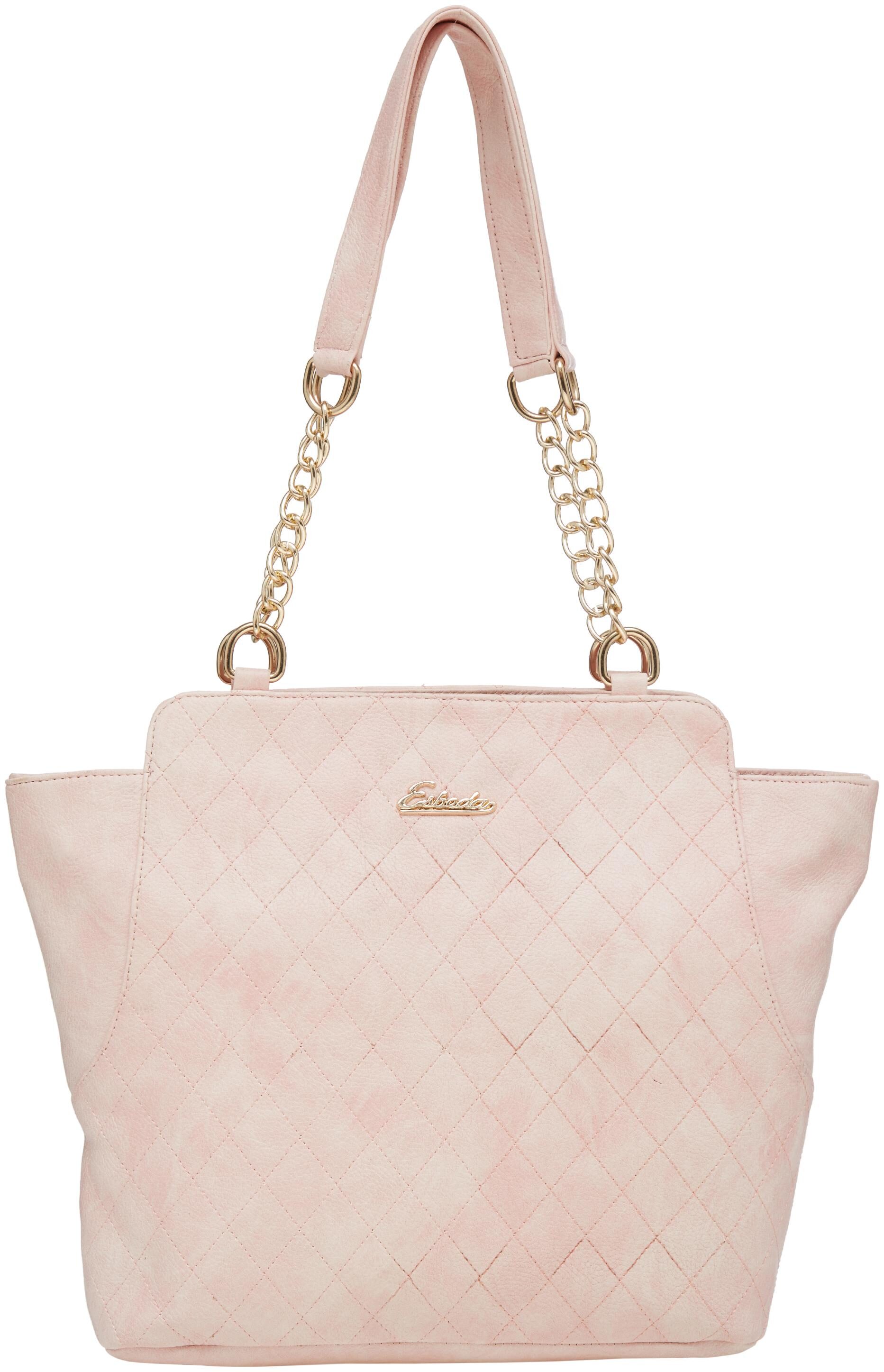 

Esbeda Pink PU Shoulder Bag - Stitch Design