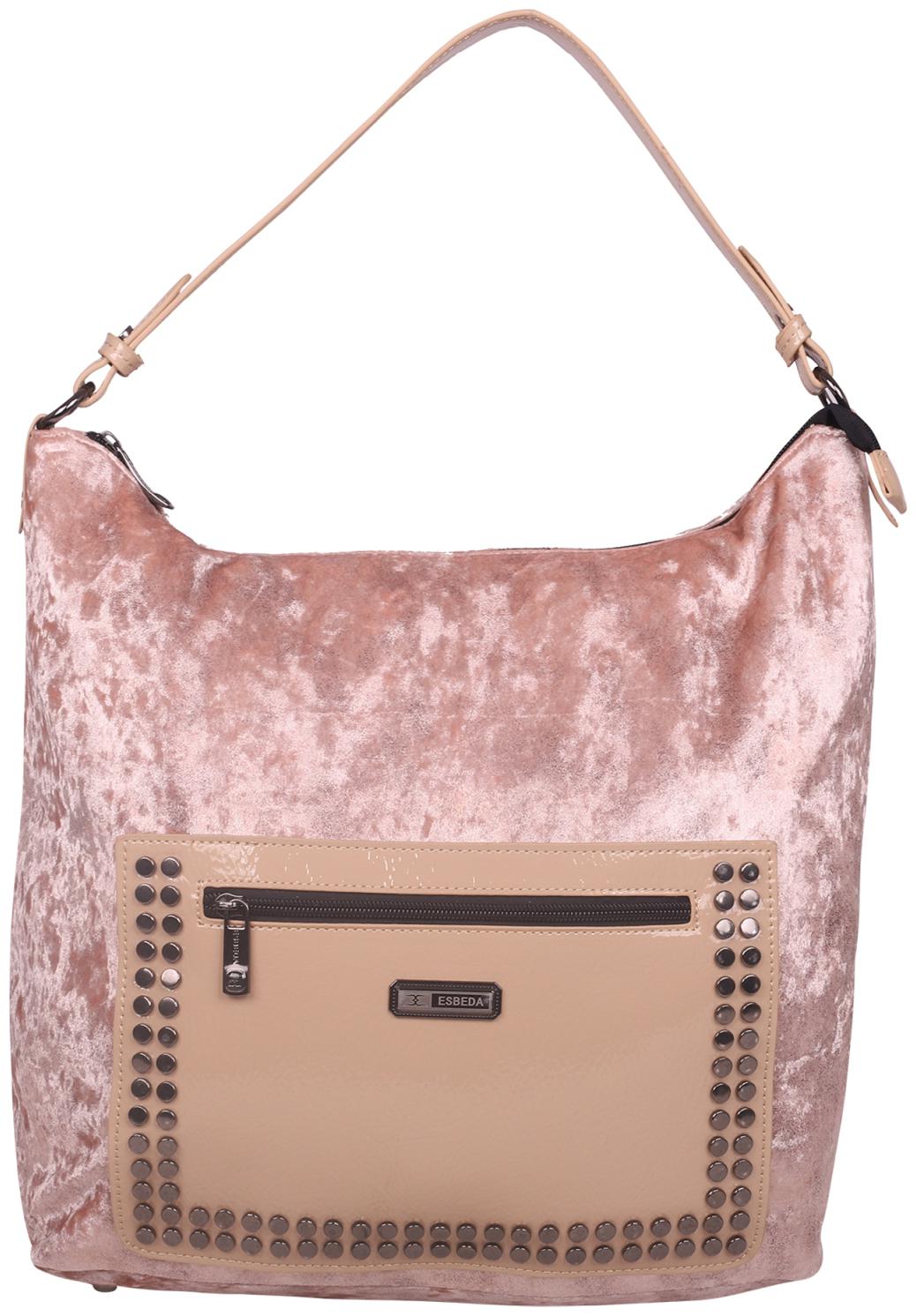 

ESBEDA Pink Solid PU Synthetic Totebag For Women s