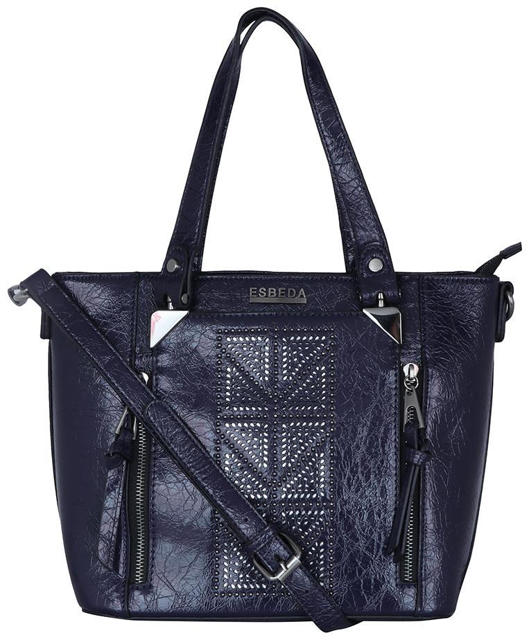 

Esbeda Blue PU Shoulder Bag - Antique Beaded Stone Handbag