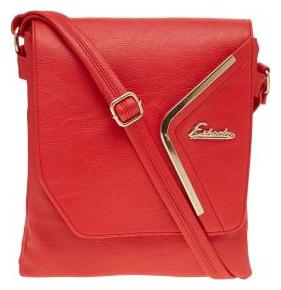 

Esbeda Red PU Solid Sling Bag