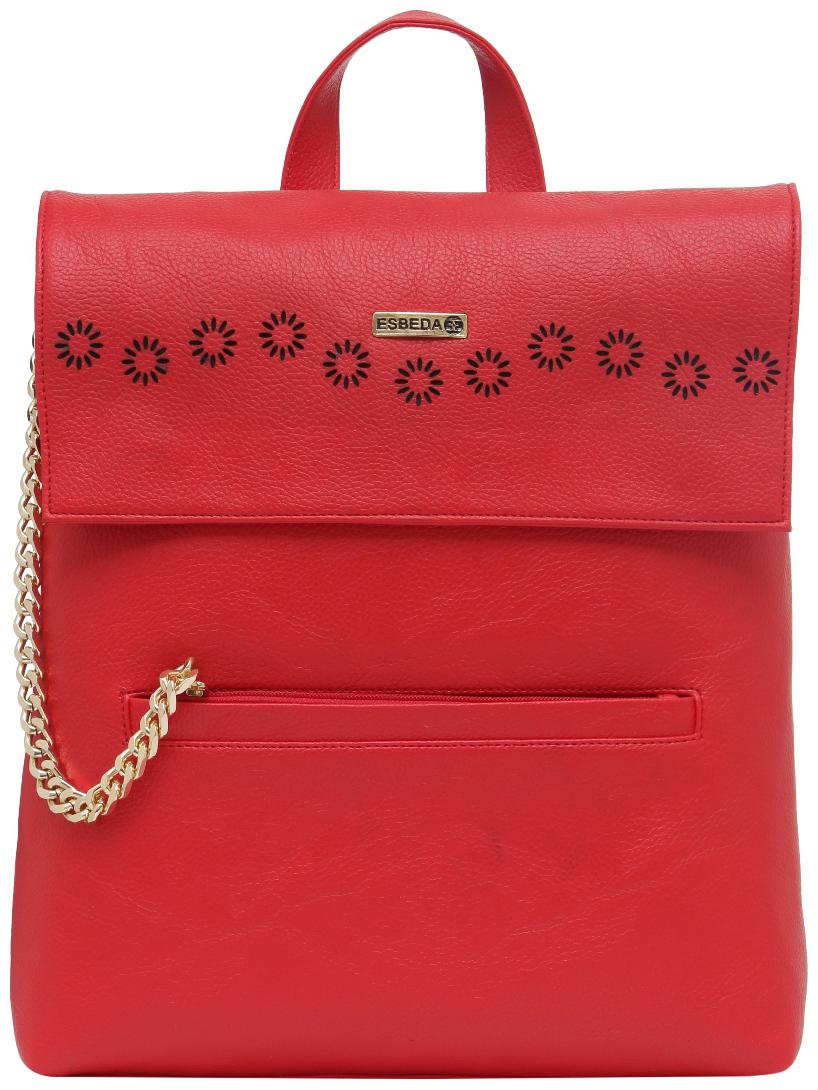 

Esbeda Red PU Backpack