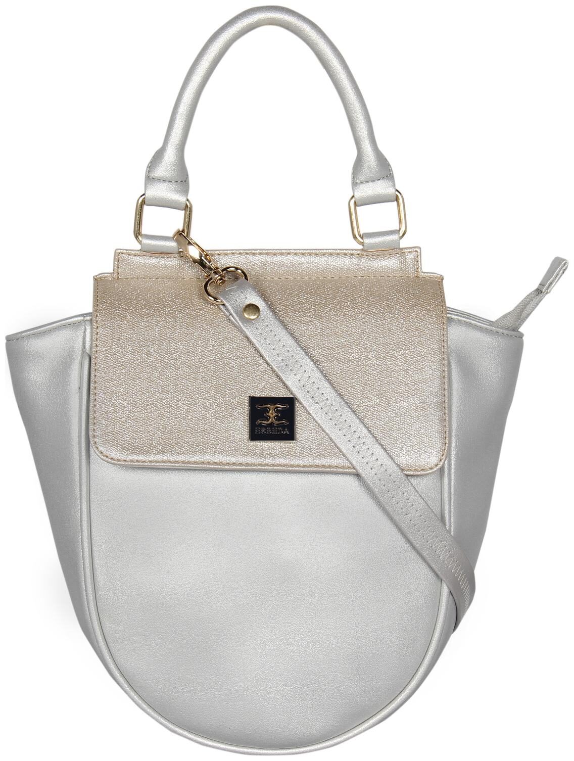 

Esbeda Silver PU Handheld Bag