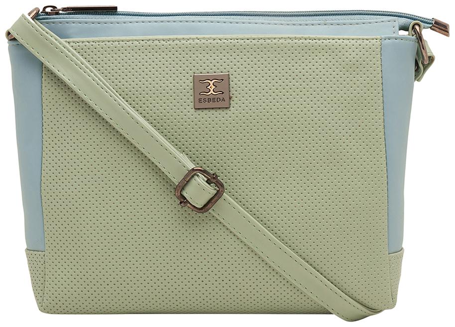 

Esbeda Green PU Solid Sling Bag
