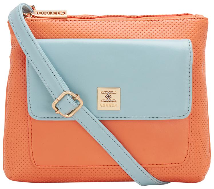 

Esbeda Orange PU Solid Sling Bag