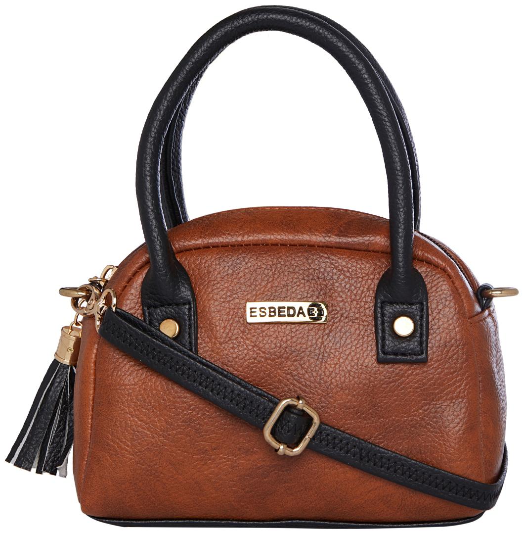 

Esbeda Tan PU Solid Sling Bag