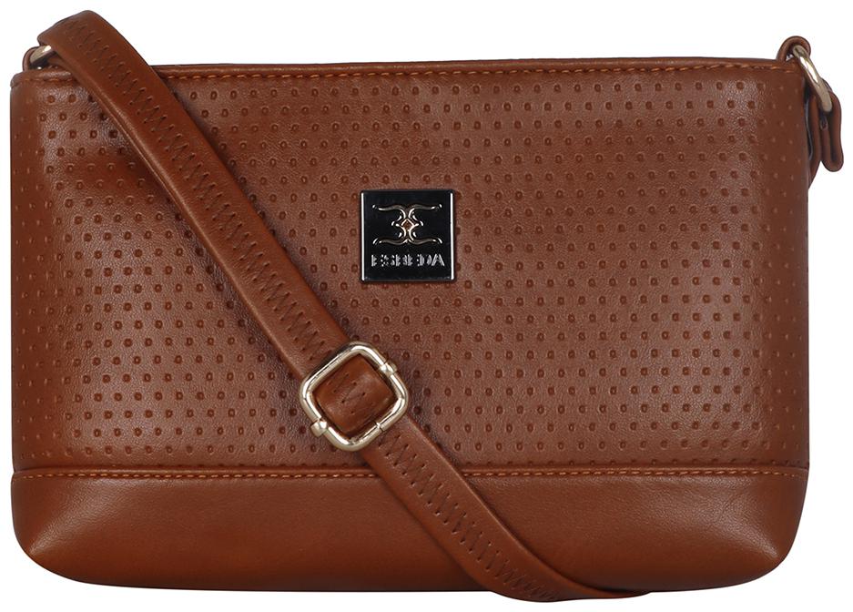 

Esbeda Tan PU Solid Sling Bag