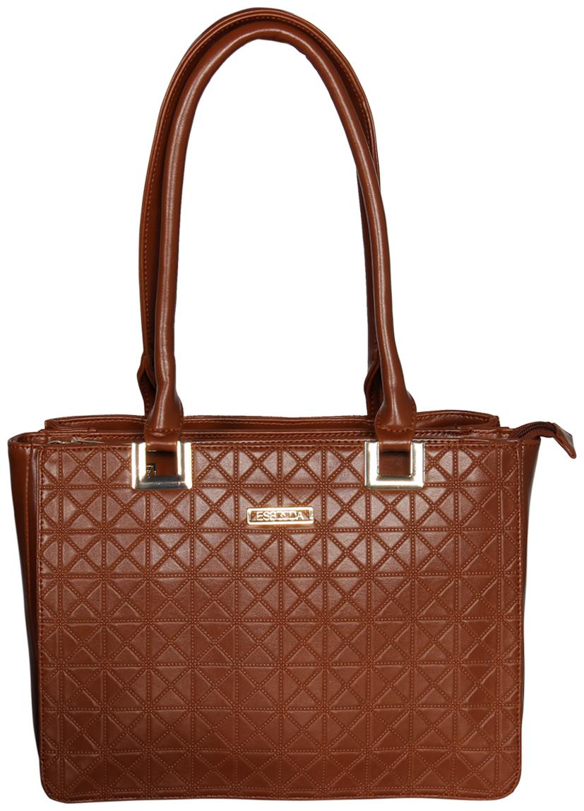 

Esbeda Tan PU Shoulder Bag - Textured Handbag