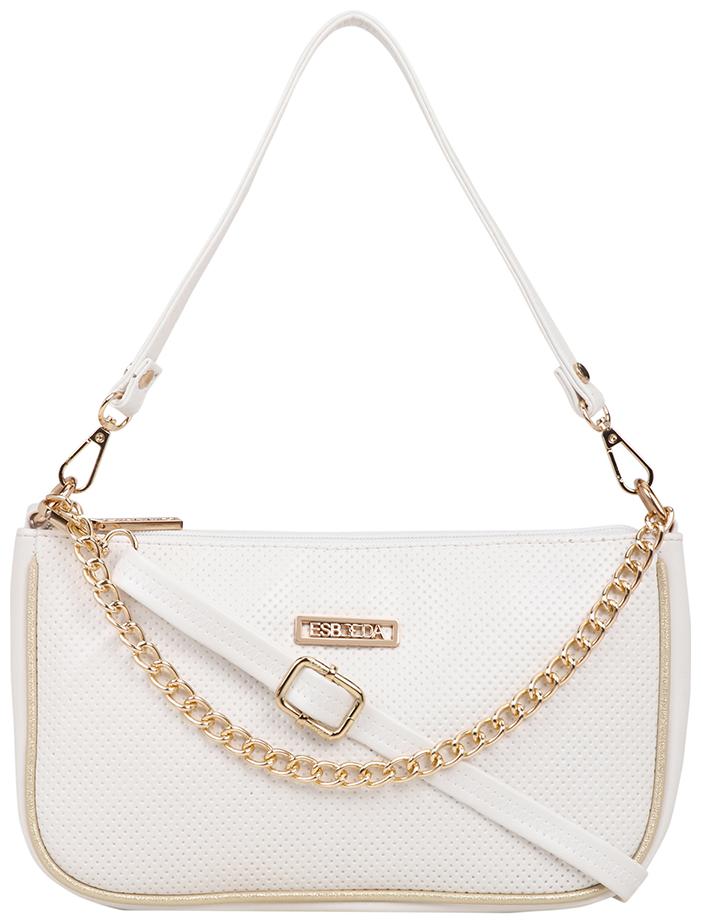 

Esbeda White PU Solid Sling Bag