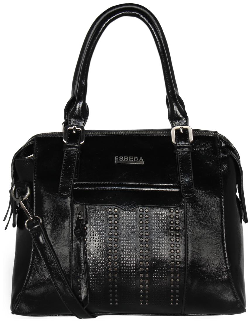 

Esbeda Black PU Shoulder Bag - Lazer Cut Handbag
