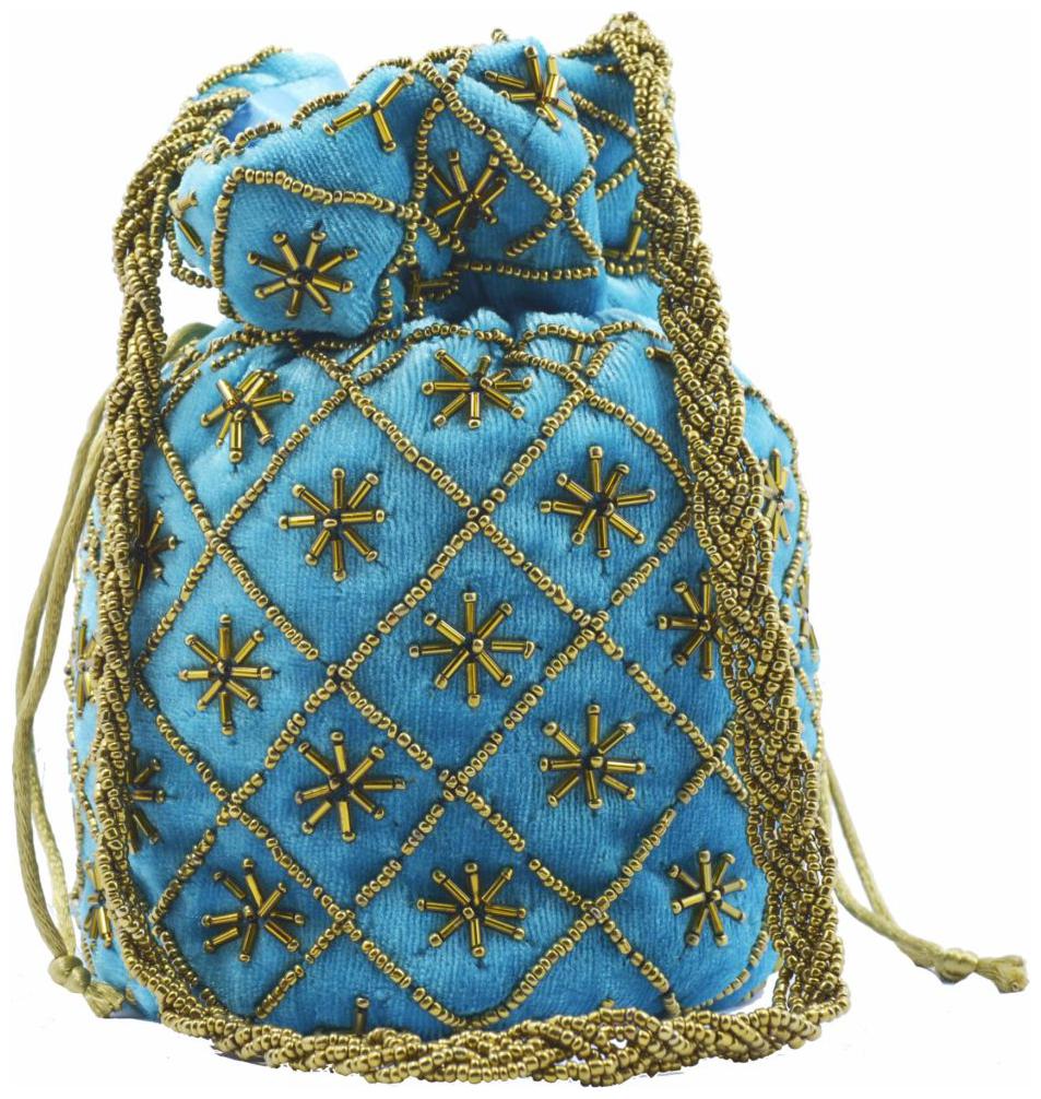

Ethnic Rajasthani Silk Potlli Multicolour designer hanadmade for Ladies Girls indian Party Bag