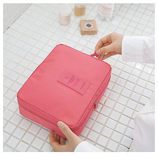 

EVERBUY 1PCS Pink Multi-Functional Portable Travel Makeup Cosmetic Accessories Toiletry Kit Organizer Pouch SET OF 1