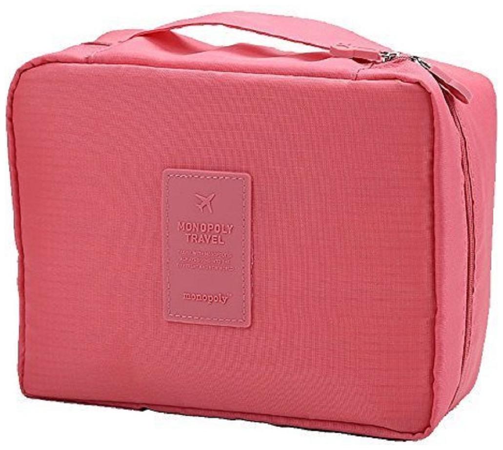 

EVERBUY Travel Organizer Toiletry Bag For Men Women Travel (Baby Pink)
