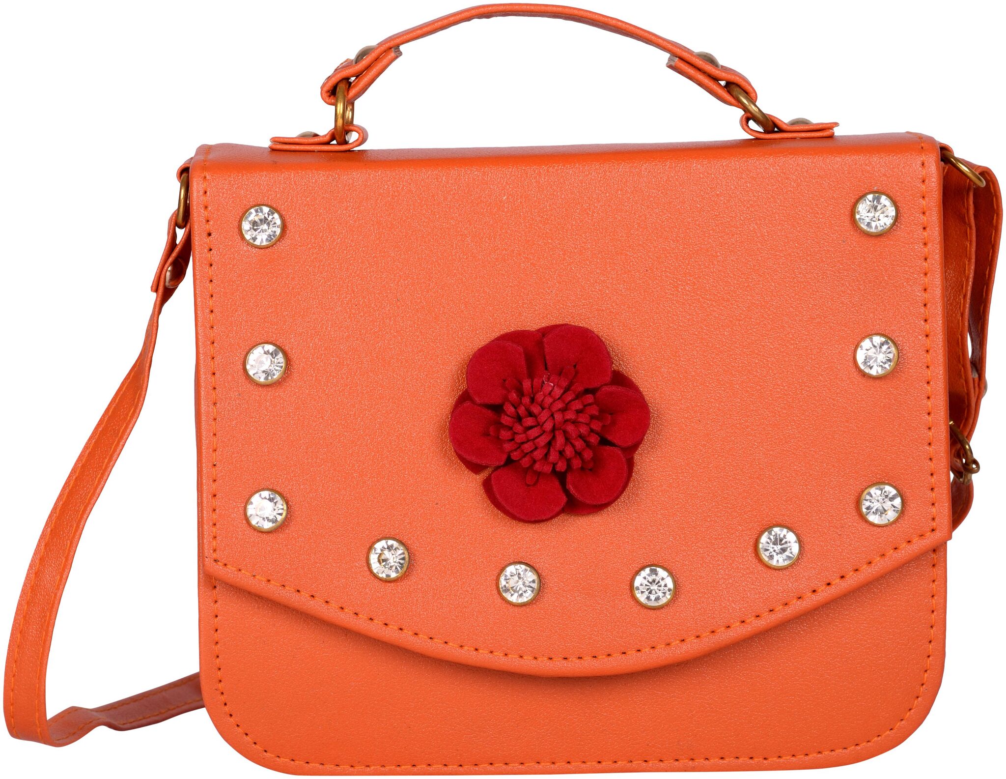 

Exotique Tan Faux Leather Solid Sling Bag