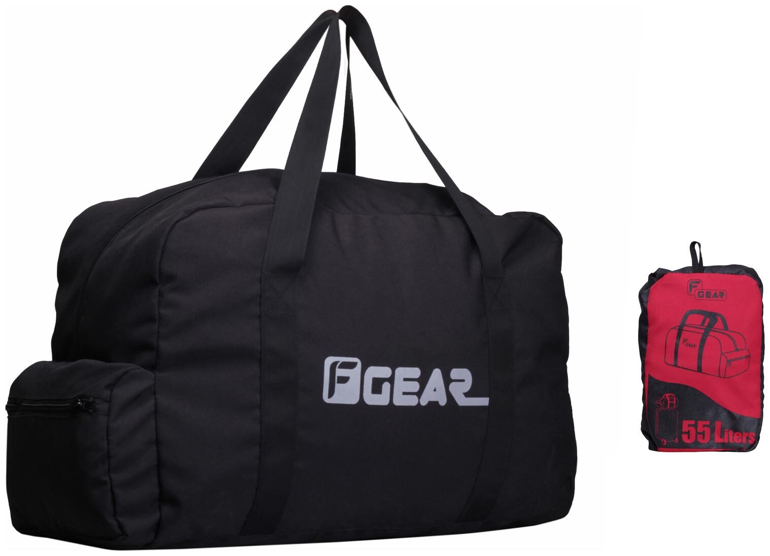 

F Gear Voyager Foldable 55 LTravel Duffle Bag(Black Red)