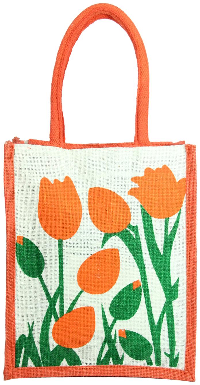 

Fabseasons Floral Jute Lunch Bag