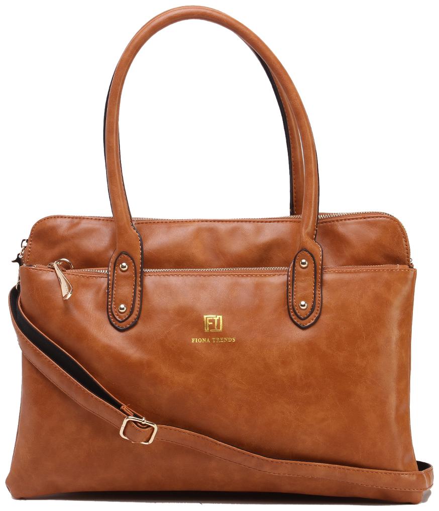 

FIONA TRENDS Tan PU Solid Sling Bag