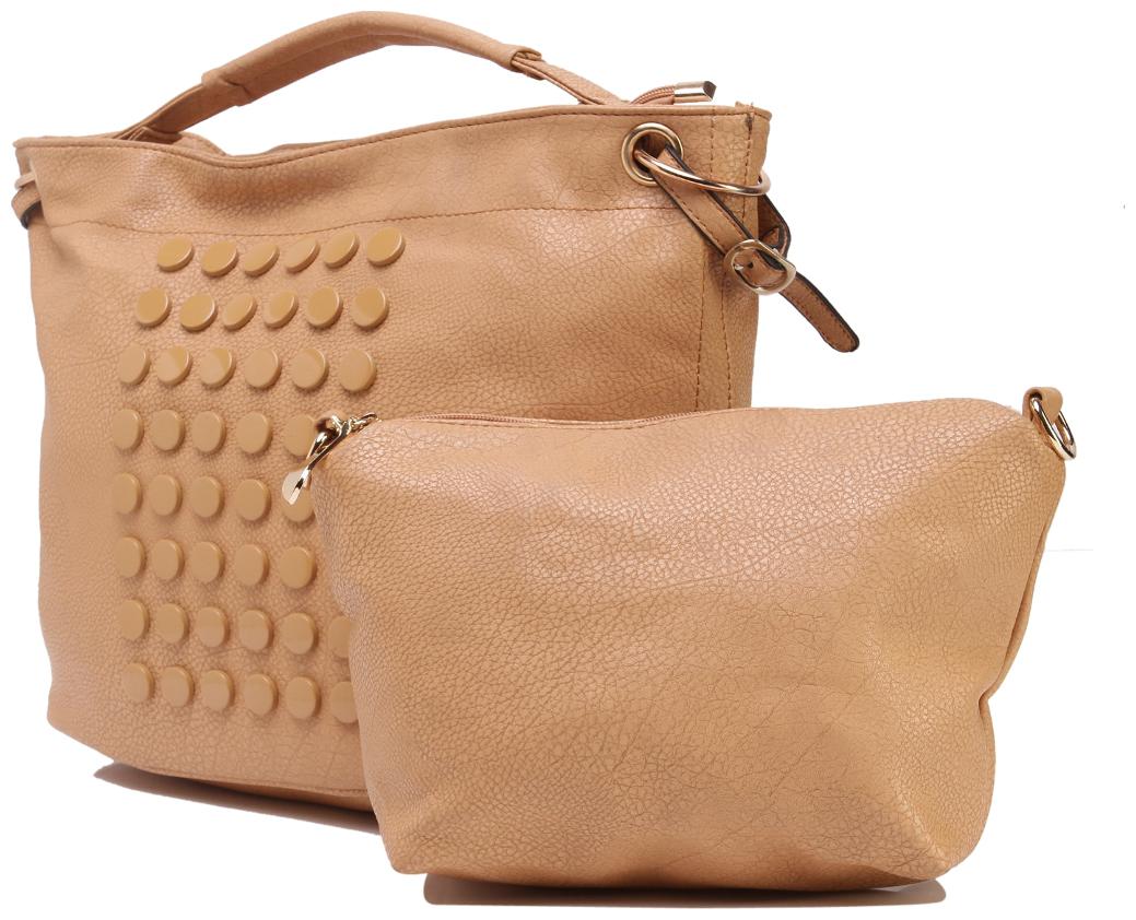 

FIONA TRENDS Beige PU Solid Sling Bag