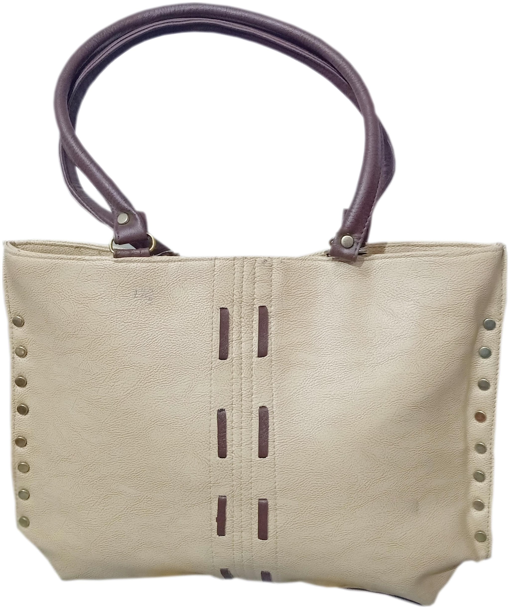 

flozum Beige PU Handheld Bag