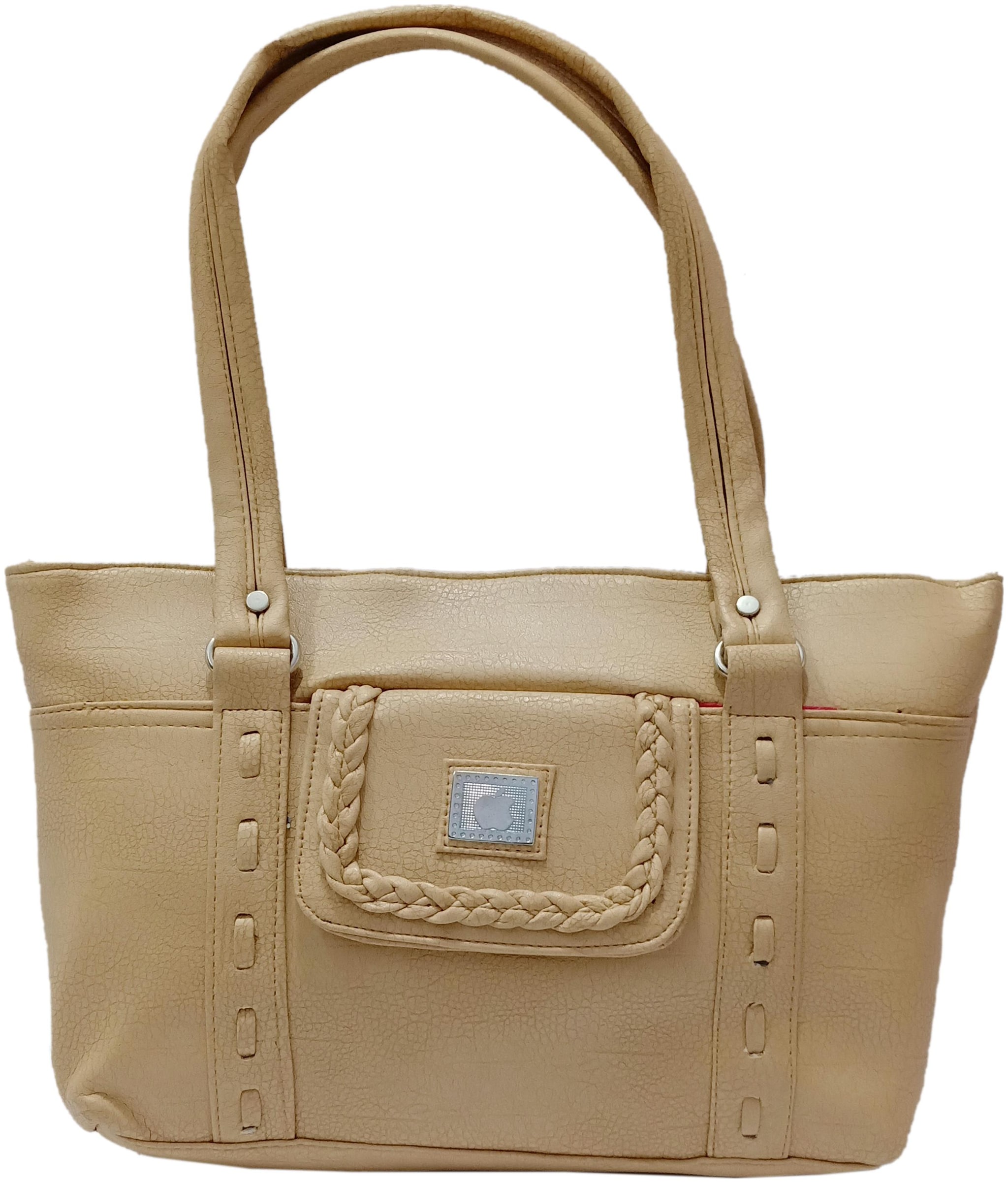 

flozum Beige PU Handheld Bag