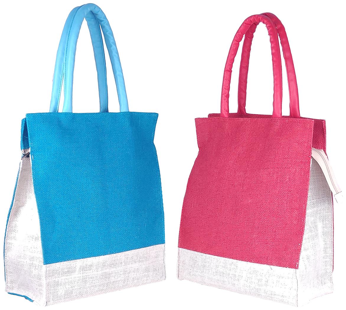 

Foonty Jute Solid Tote Bag For Women
