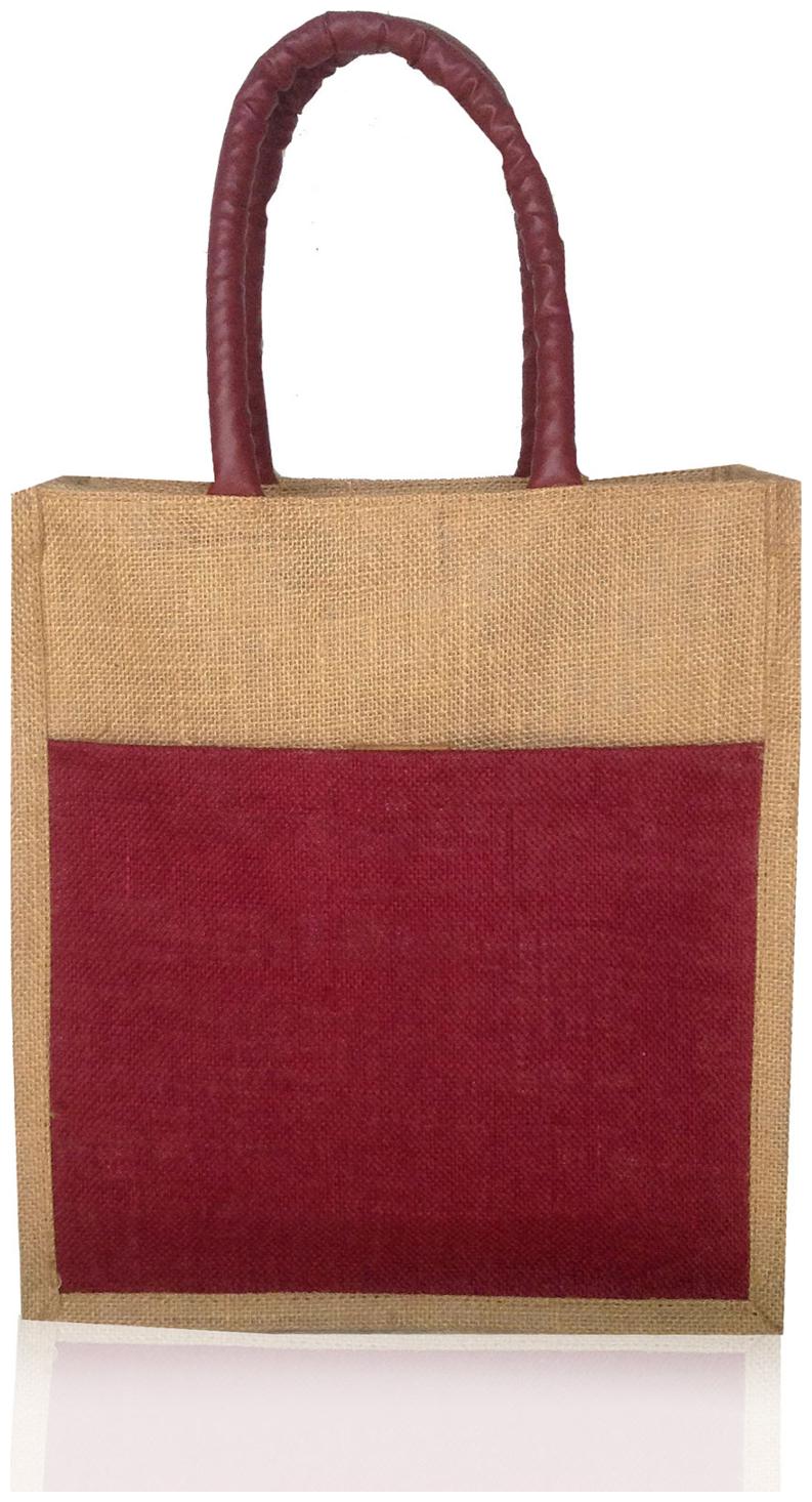 

Foonty Tote Women Meroon Lunch Jute Bag(fffwb5003)