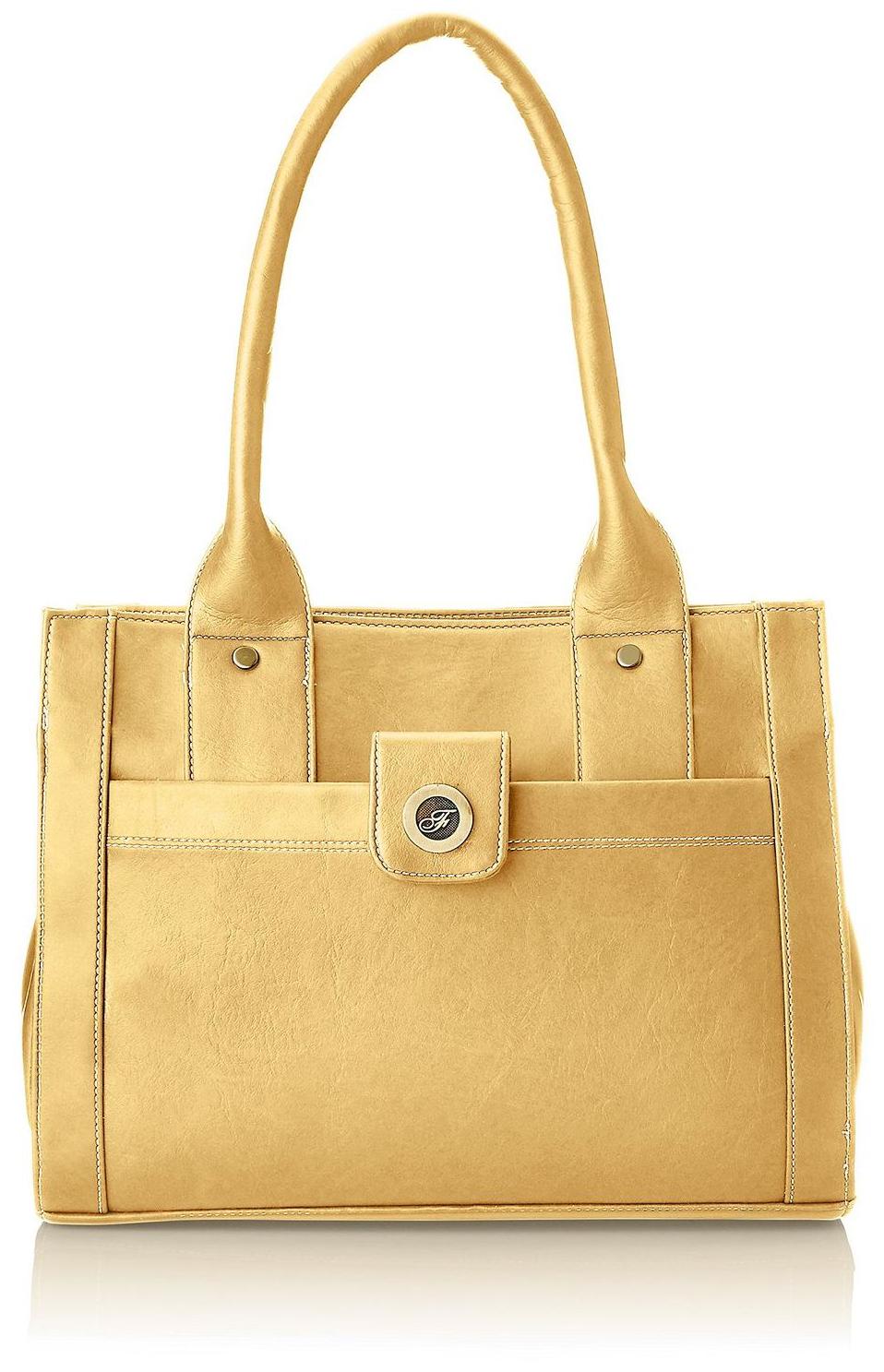 

FOSTELO Beige Faux Leather Handheld Bag