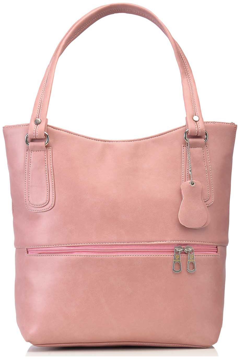 

FOSTELO Pink PU Shoulder Bag