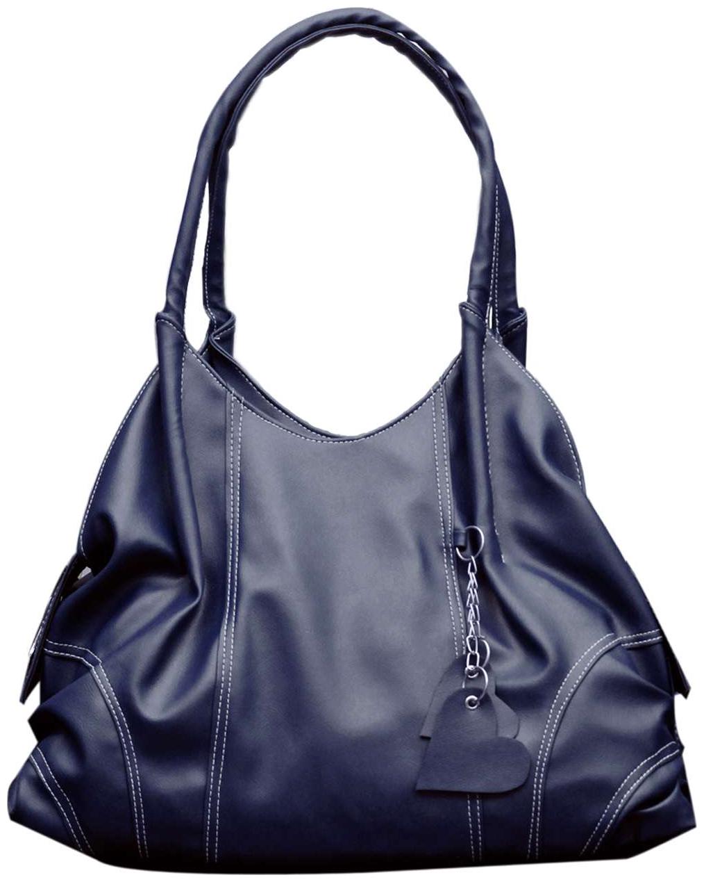 

FOSTELO Blue Faux Leather Handheld Bag