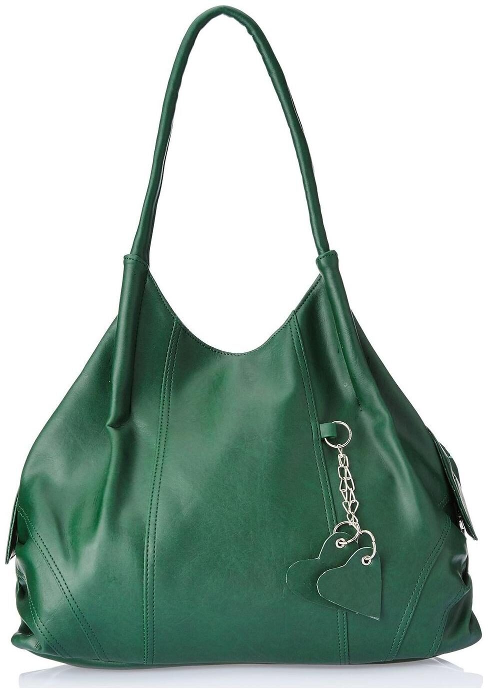 

FOSTELO Green Faux Leather Handheld Bag