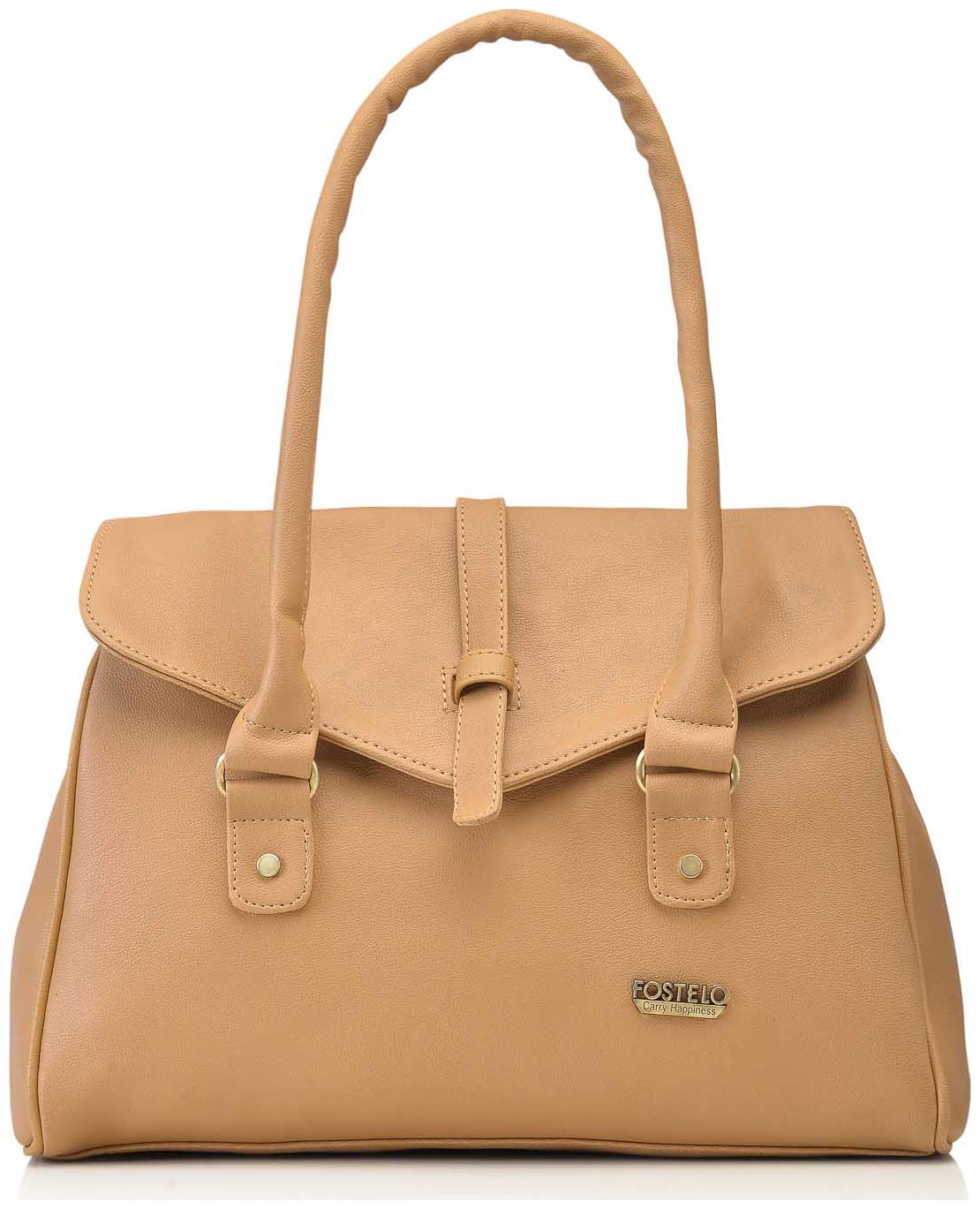 

FOSTELO Beige PU Handheld Bag