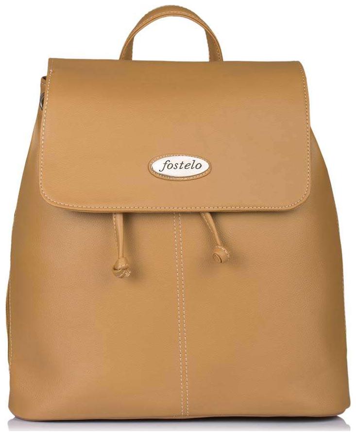 

FOSTELO Beige Faux Leather Handheld Bag
