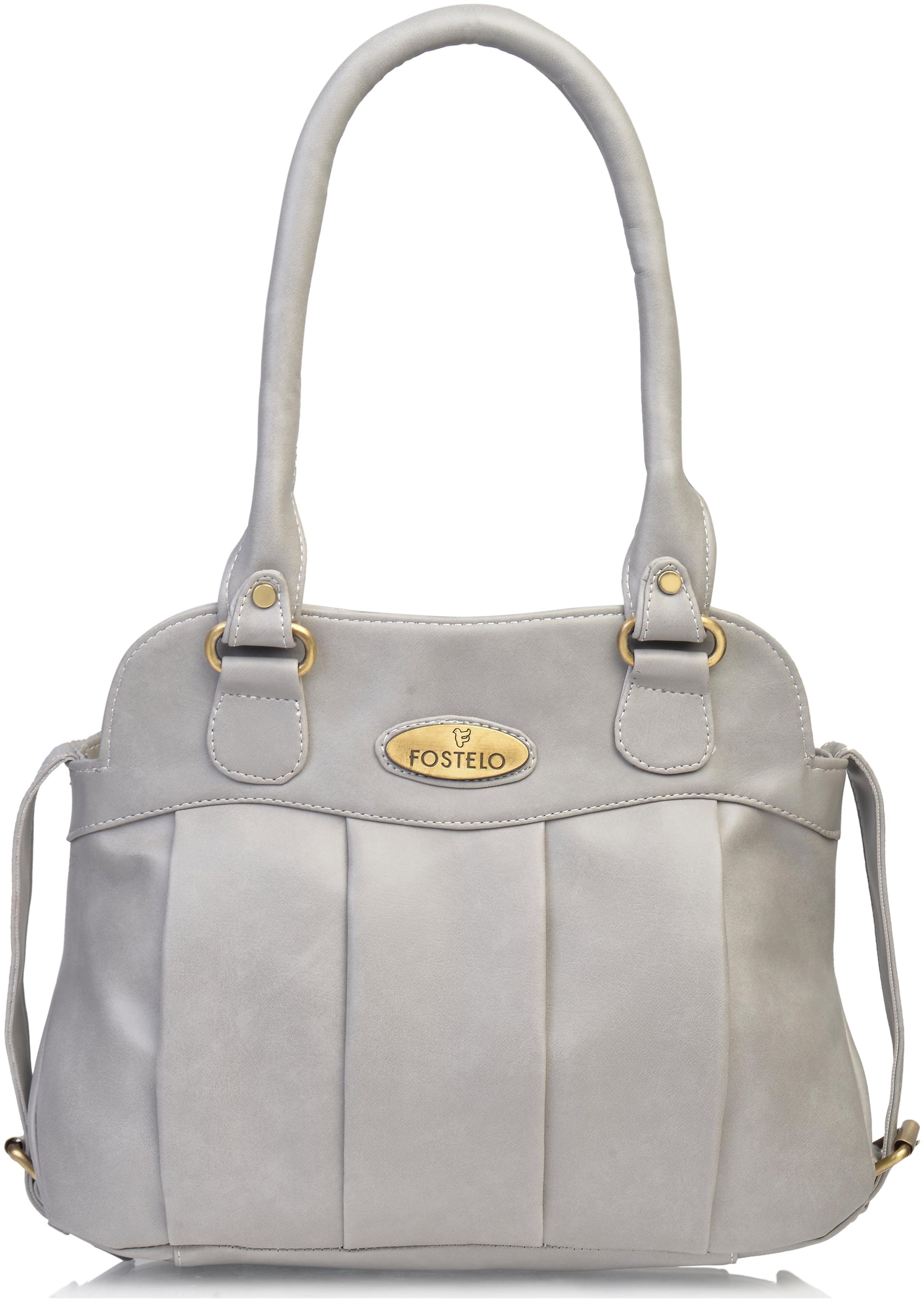 

FOSTELO Grey PU Shoulder Bag