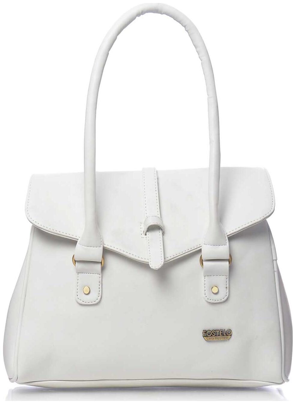 

FOSTELO White PU Shoulder Bag