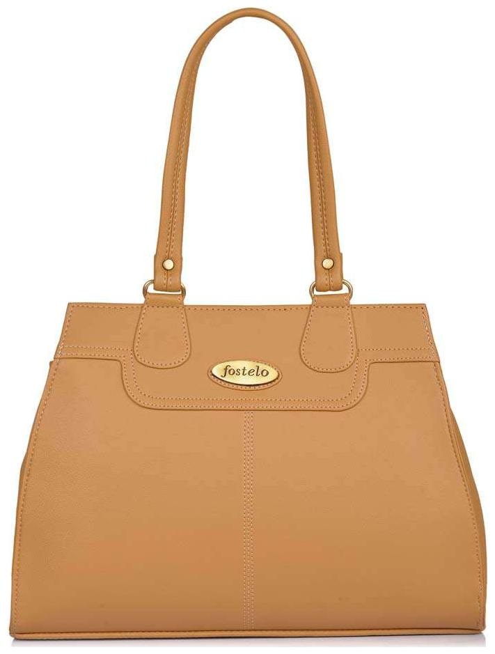 

FOSTELO Grey Faux Leather Handheld Bag