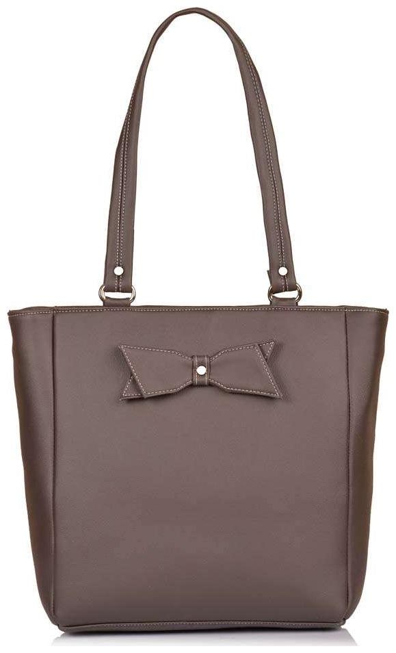 

FOSTELO Brown Faux Leather Handheld Bag