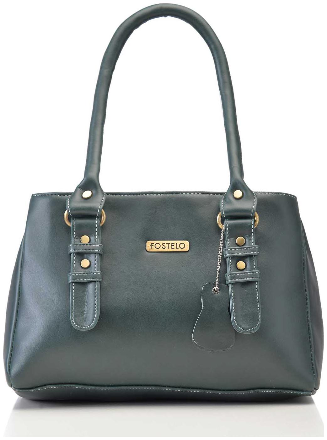 

FOSTELO Green PU Handheld Bag