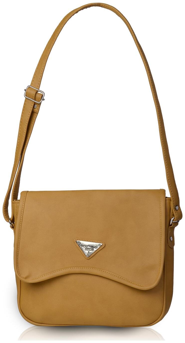 

FOSTELO Tan PU Handheld Bag