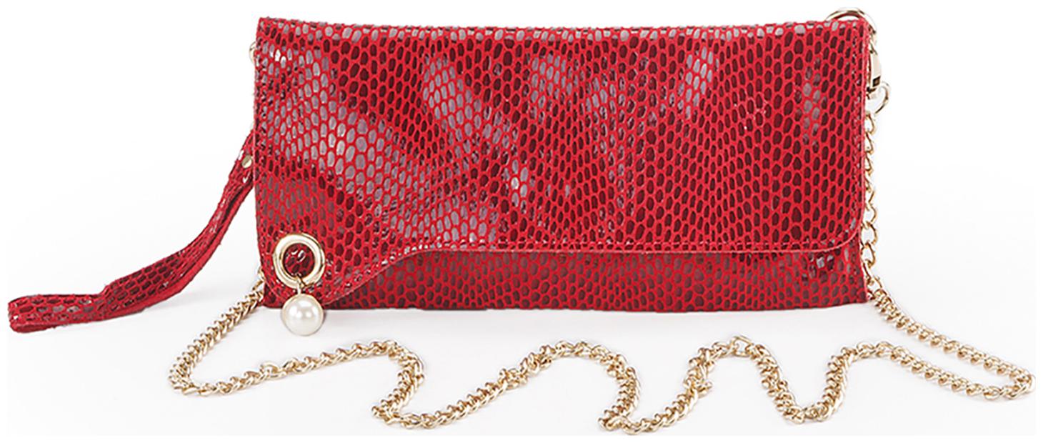

FT Red Faux Leather Printed Sling Bag
